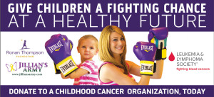 Jillian's Army Childhood Cancer Awareness Billboard